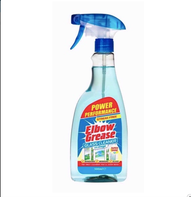 ELBOW GREASE GLASS CLEANER 500ML PK8