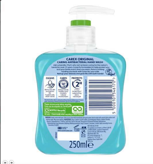 CAREX HAND WASH ORIGINAL 250ML PK6