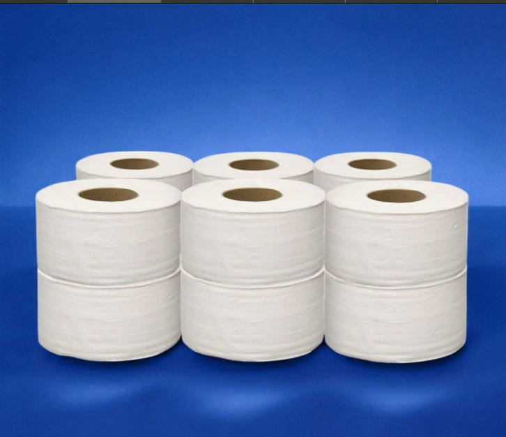 Jumbo Mini Toilet Rolls - 2 Ply  6 cases