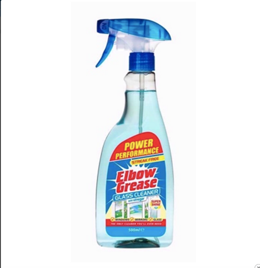ELBOW GREASE GLASS CLEANER 500ML PK8