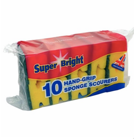 SUPERBRIGHT SPONGE GRIP10 SCOURER