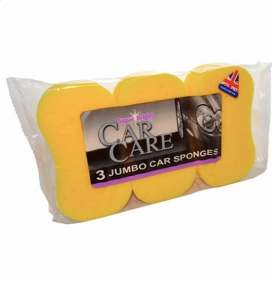 SUPERBRIGHT JUMBO CAR SPONGES 3 PACK
