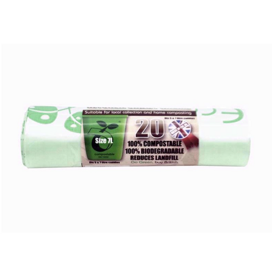 ECOBAG COMPOSTABLE CADDY BIN 20 BAG 7L