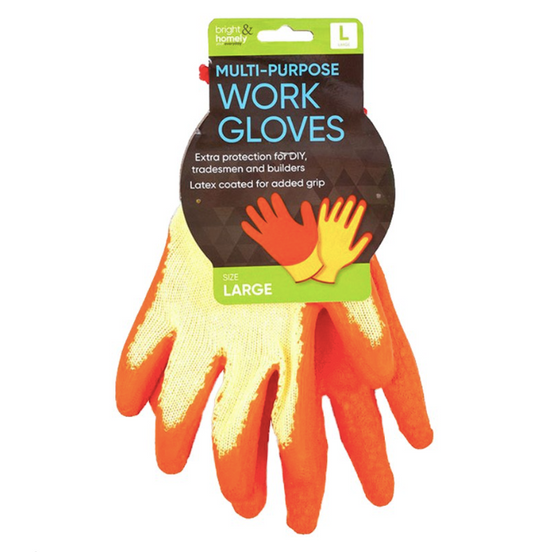 BRIGHT & HOMELY MULTI-PURPOSE WORK GLOVES LARGE