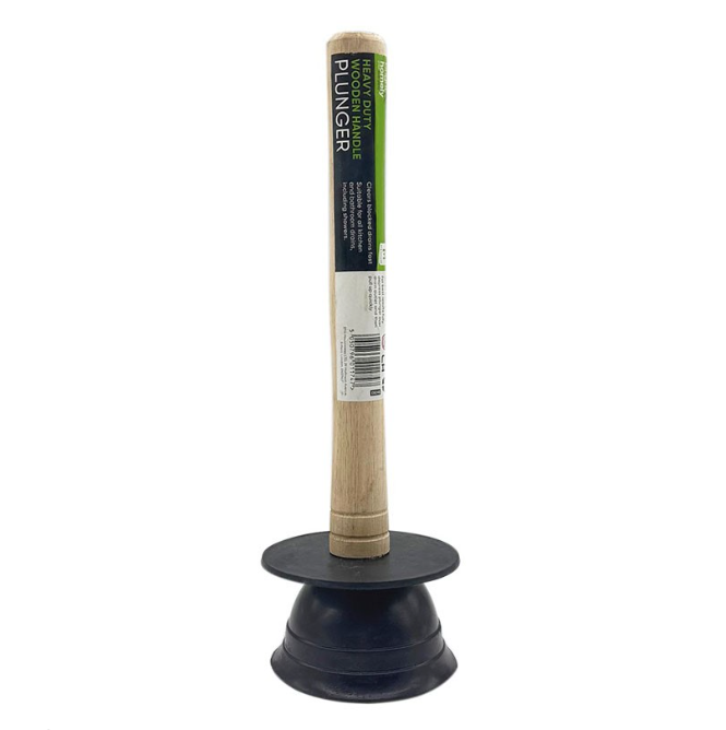 BRIGHT & HOMELY PLUNGER WOODEN HANDLE HEAVY DUTY
