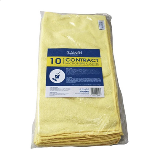 MICROFIBRE CLOTHS YELLOW 10PC