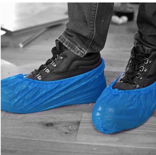 SHOE COVERS BLUE PK100