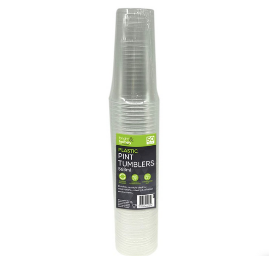 PLASTIC PINT TUMBLERS 568ML 500 PCS