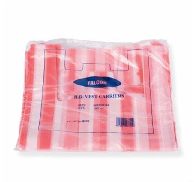 CARRIERS BAGS FALCON STRIPE PK100