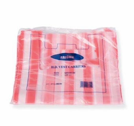 CARRIERS BAGS FALCON STRIPE PK100